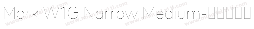 Mark W1G Narrow Medium字体转换